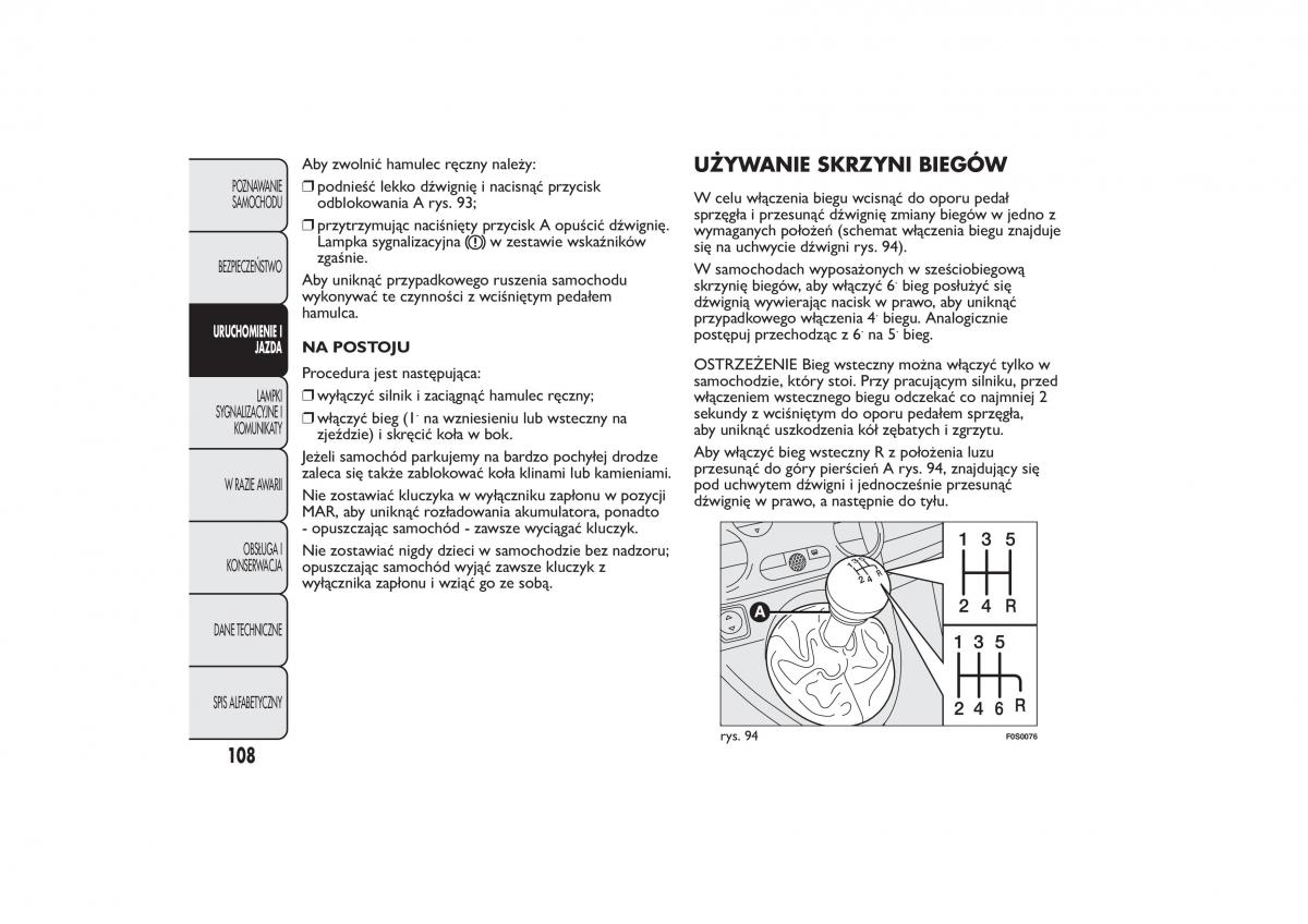 manual  Fiat 500 instrukcja / page 111