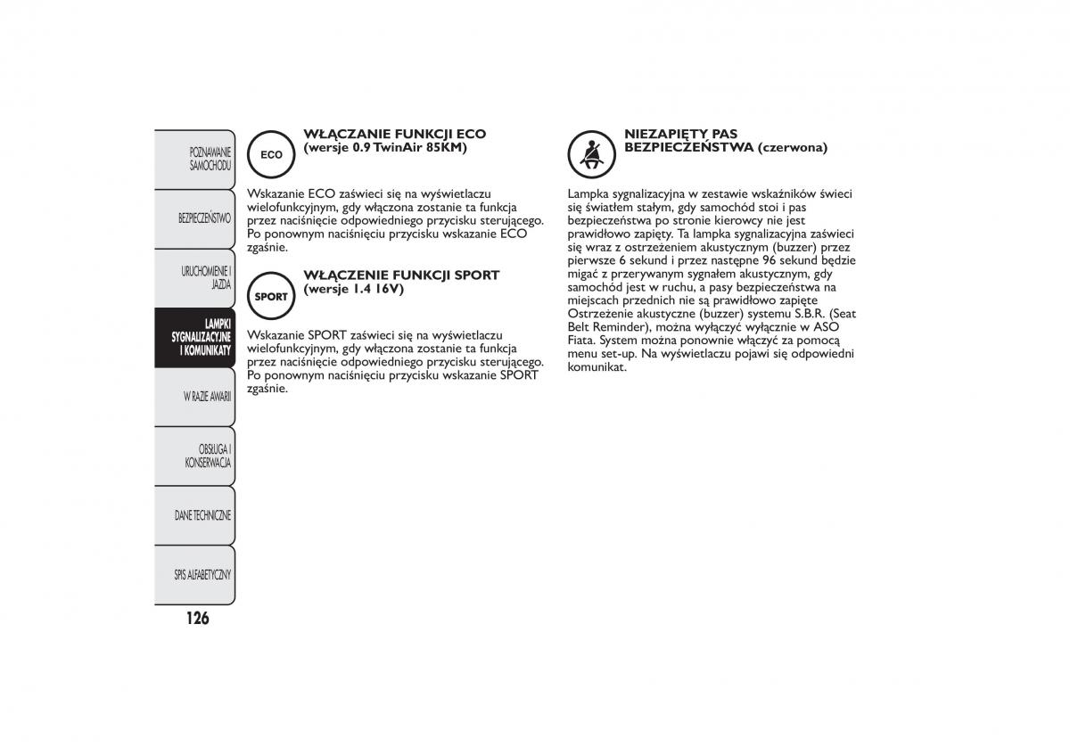 Fiat 500 instrukcja obslugi / page 129