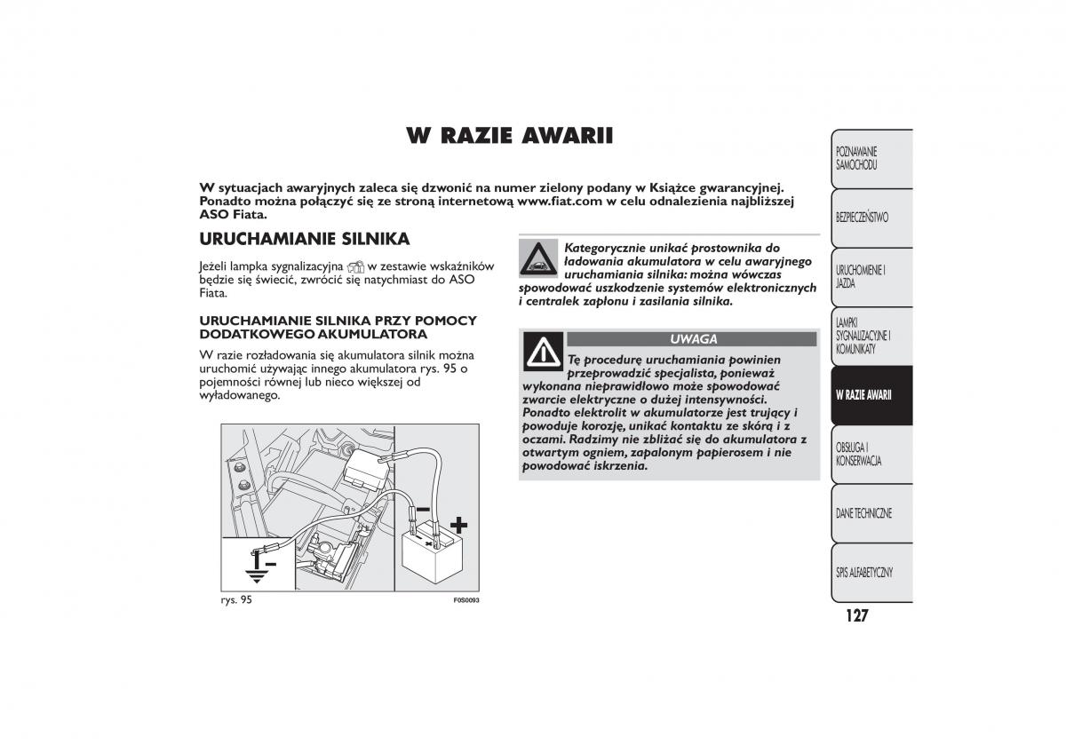 manual  Fiat 500 instrukcja / page 130