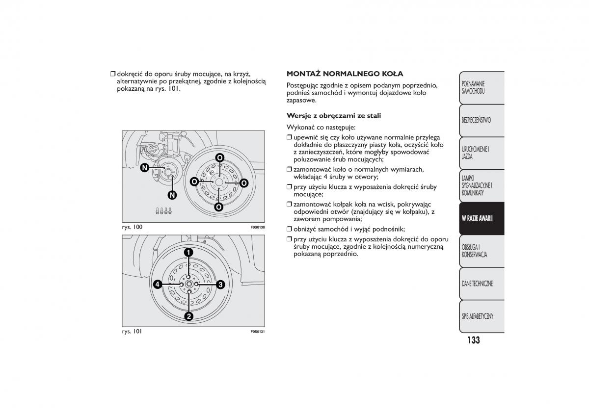 manual  Fiat 500 instrukcja / page 136