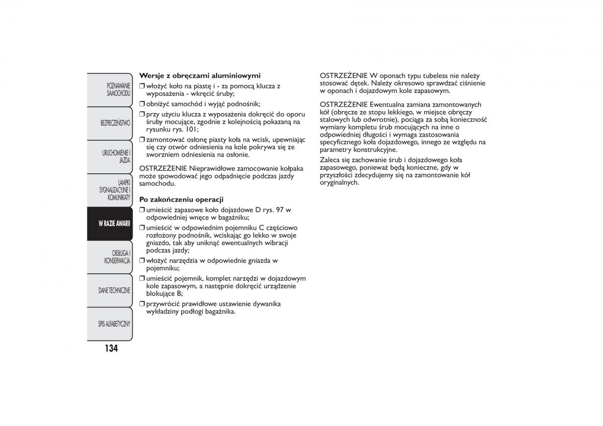 manual  Fiat 500 instrukcja / page 137