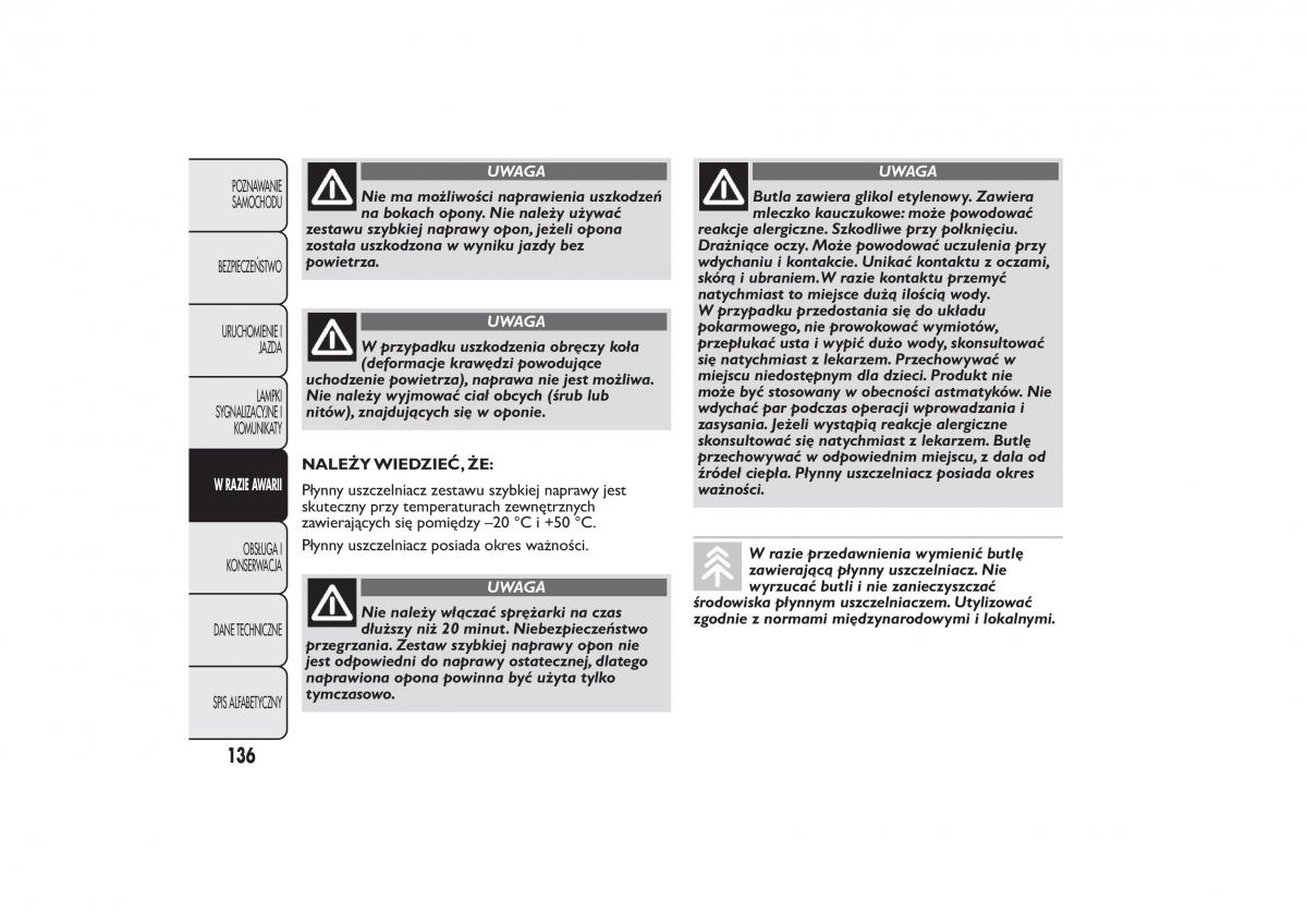 manual  Fiat 500 instrukcja / page 139