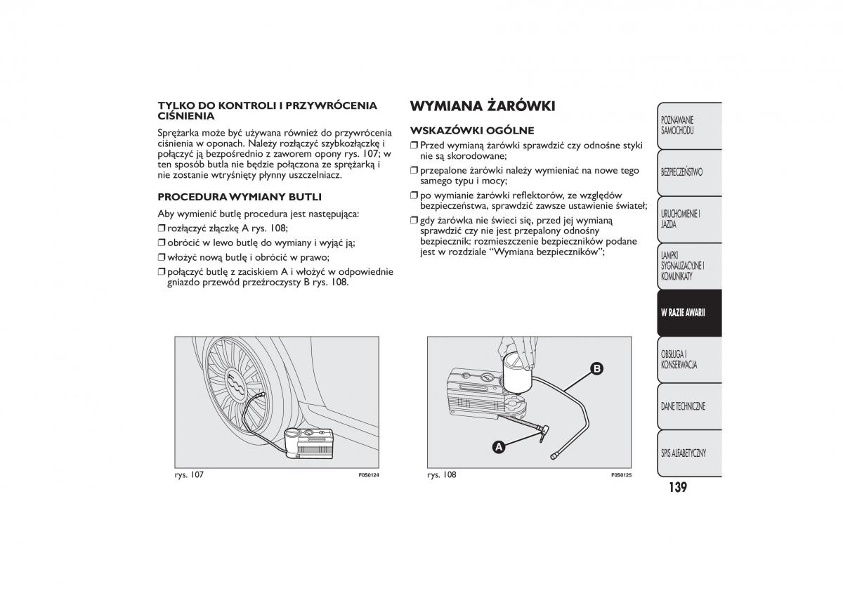 manual  Fiat 500 instrukcja / page 142