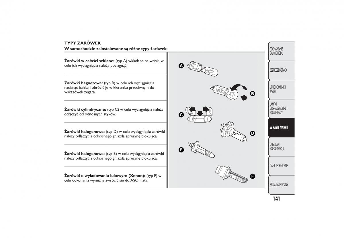 Fiat 500 instrukcja obslugi / page 144