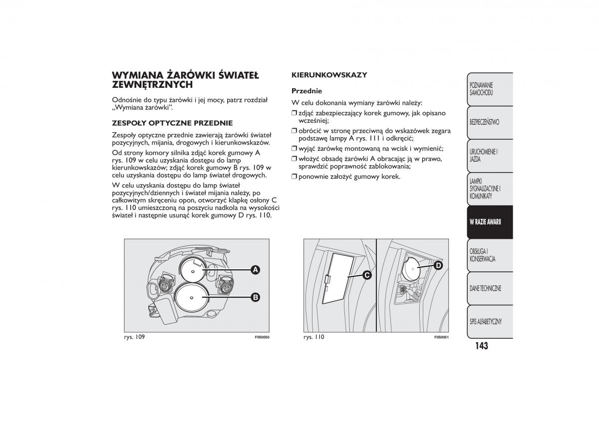 Fiat 500 instrukcja obslugi / page 146