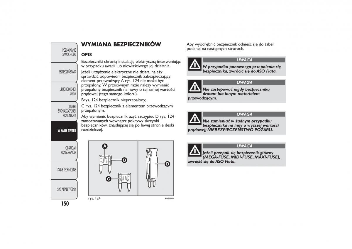 manual  Fiat 500 instrukcja / page 153