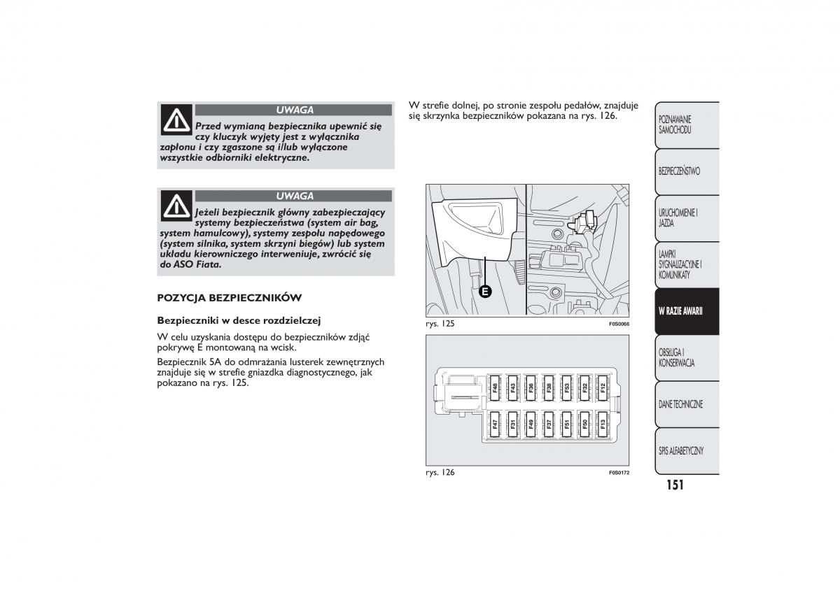 Fiat 500 instrukcja obslugi / page 154