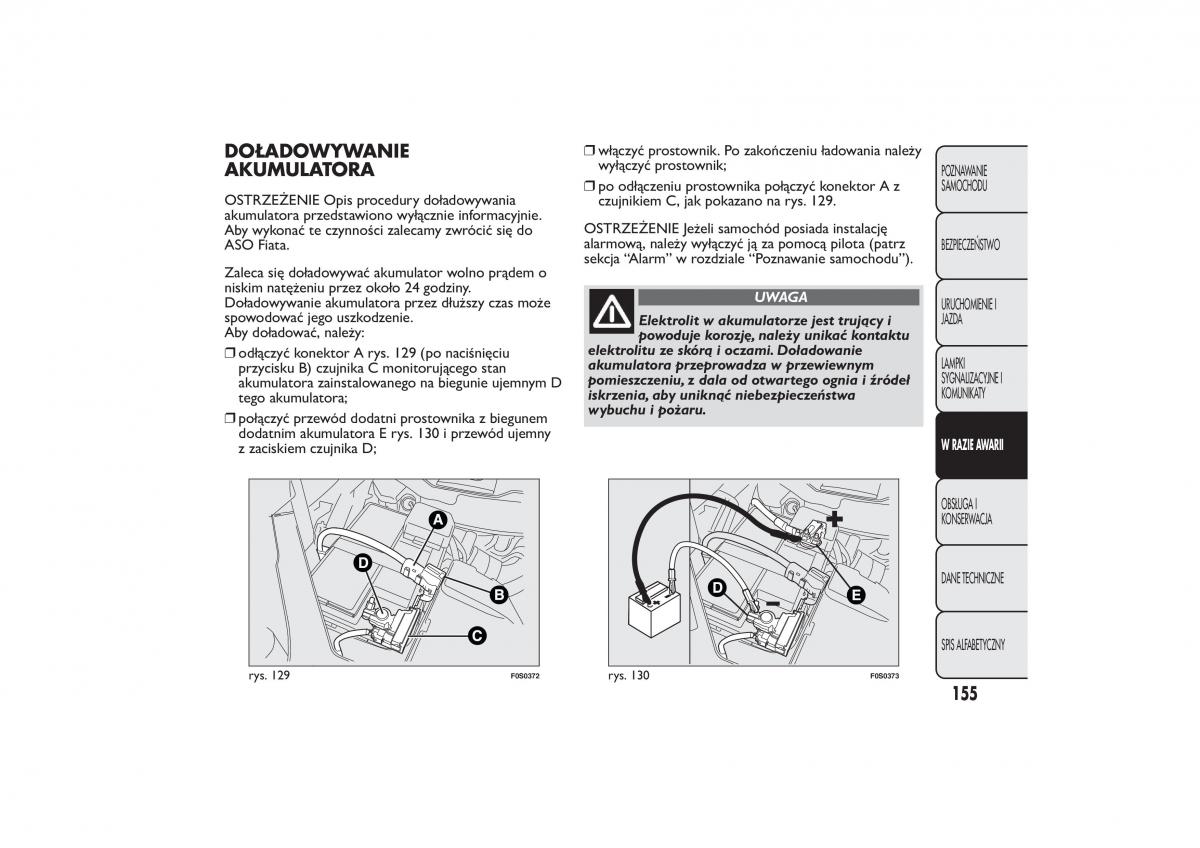 Fiat 500 instrukcja obslugi / page 158