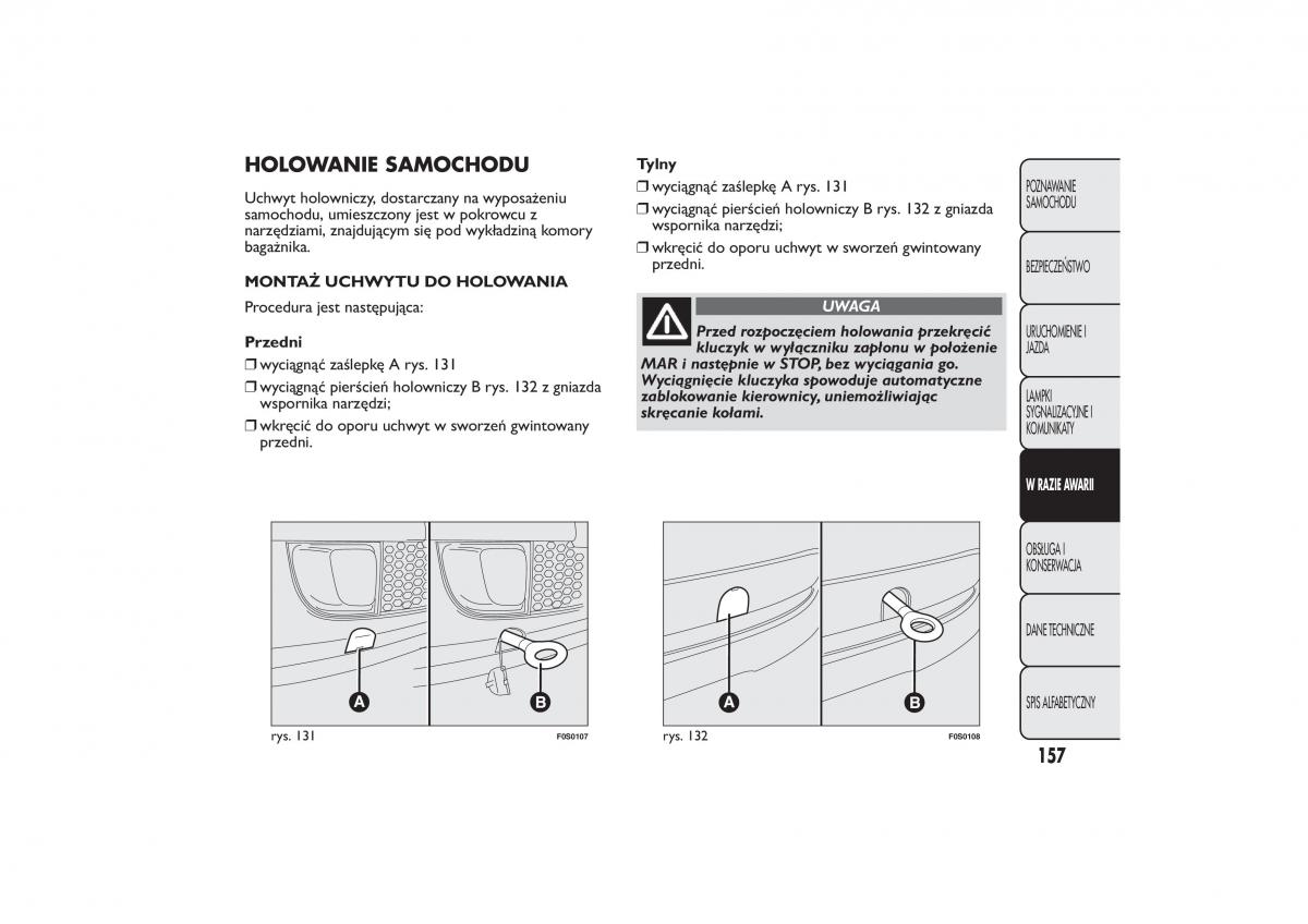 manual  Fiat 500 instrukcja / page 160