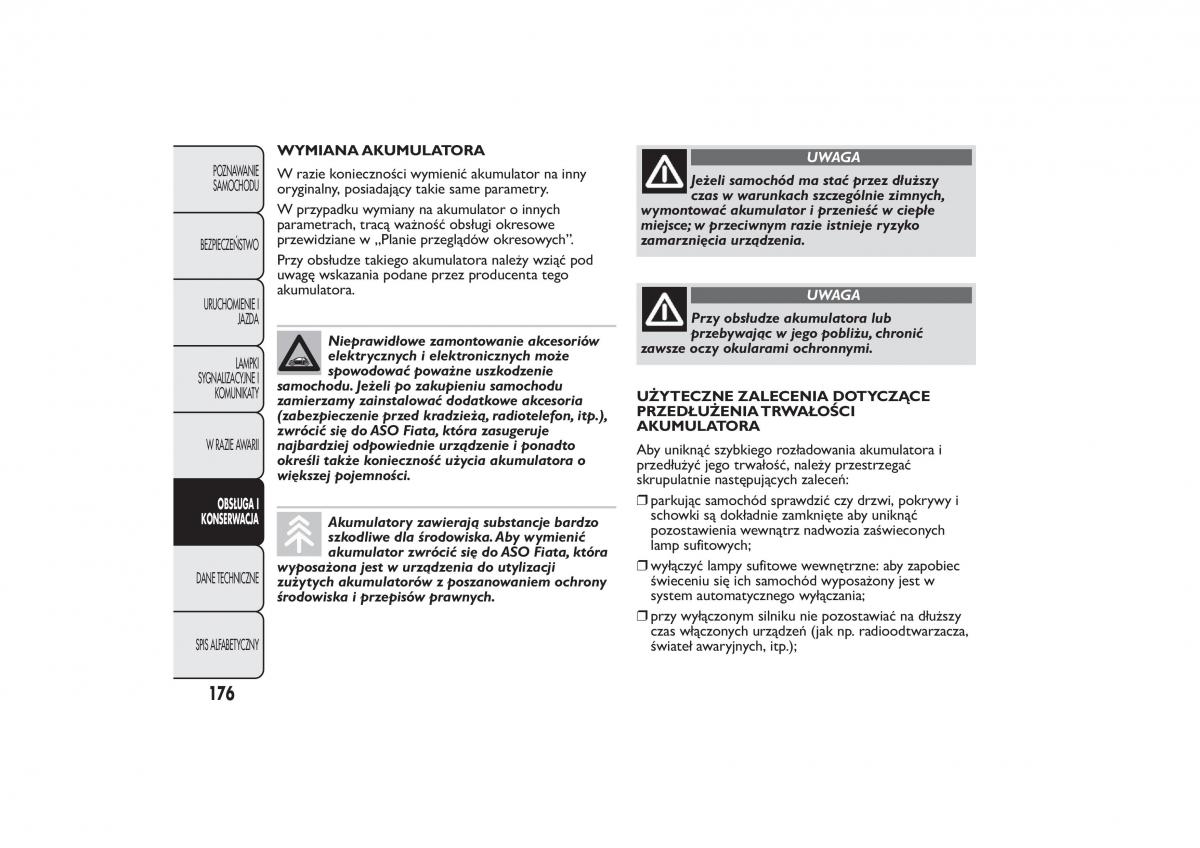 Fiat 500 instrukcja obslugi / page 179
