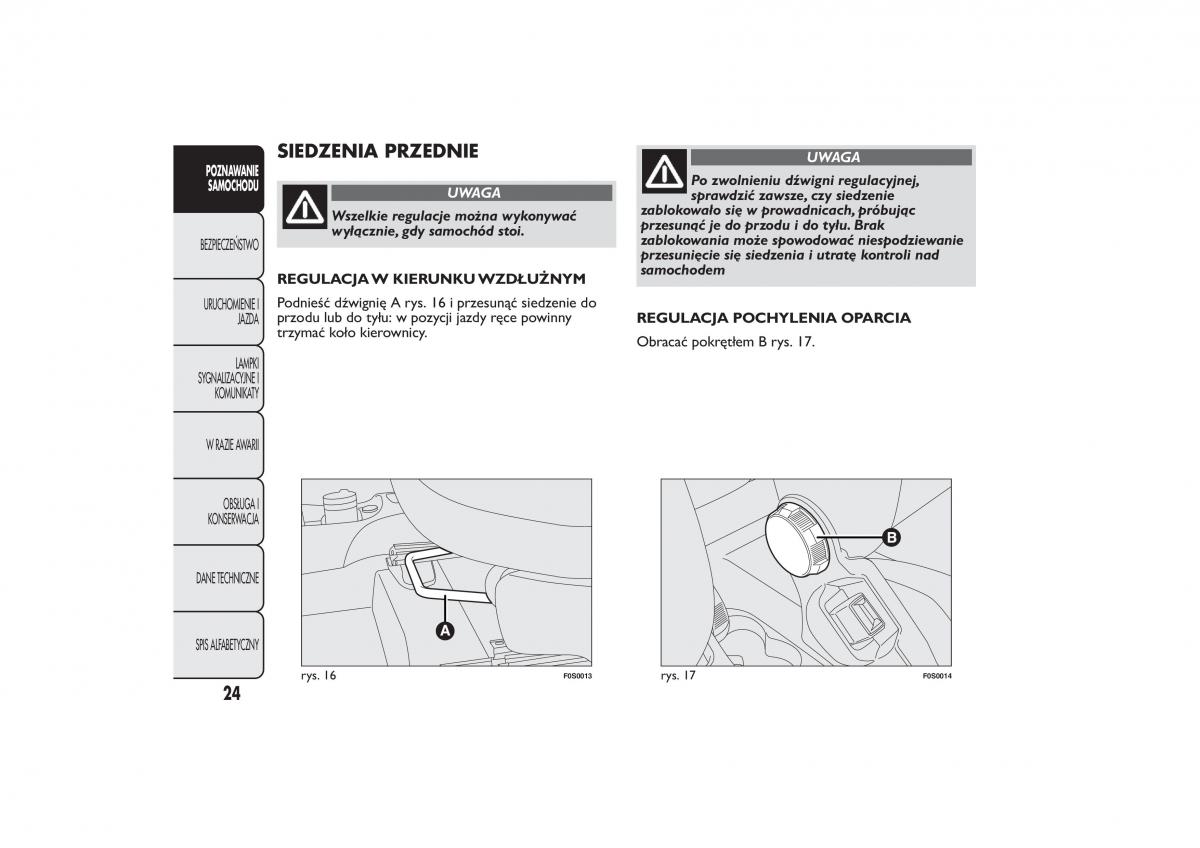 Fiat 500 instrukcja obslugi / page 27