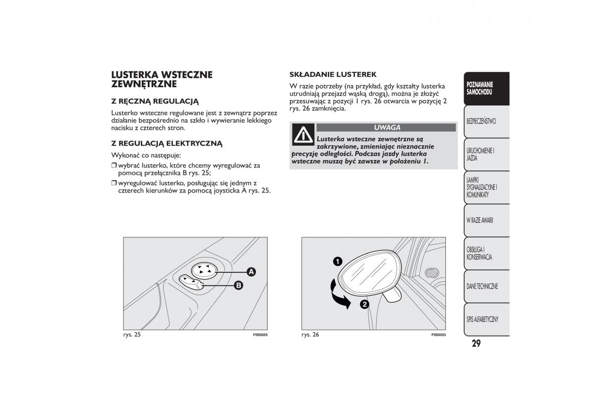 Fiat 500 instrukcja obslugi / page 32