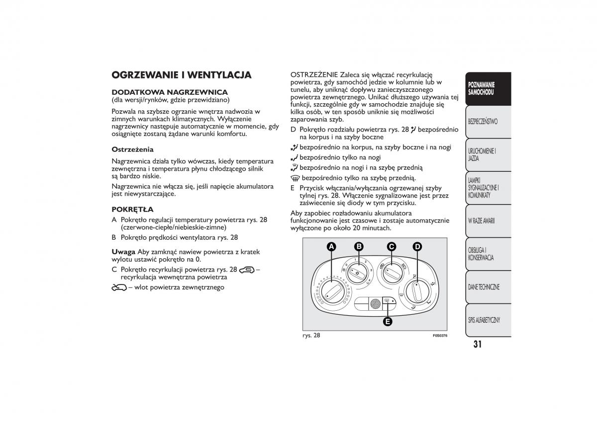 manual  Fiat 500 instrukcja / page 34