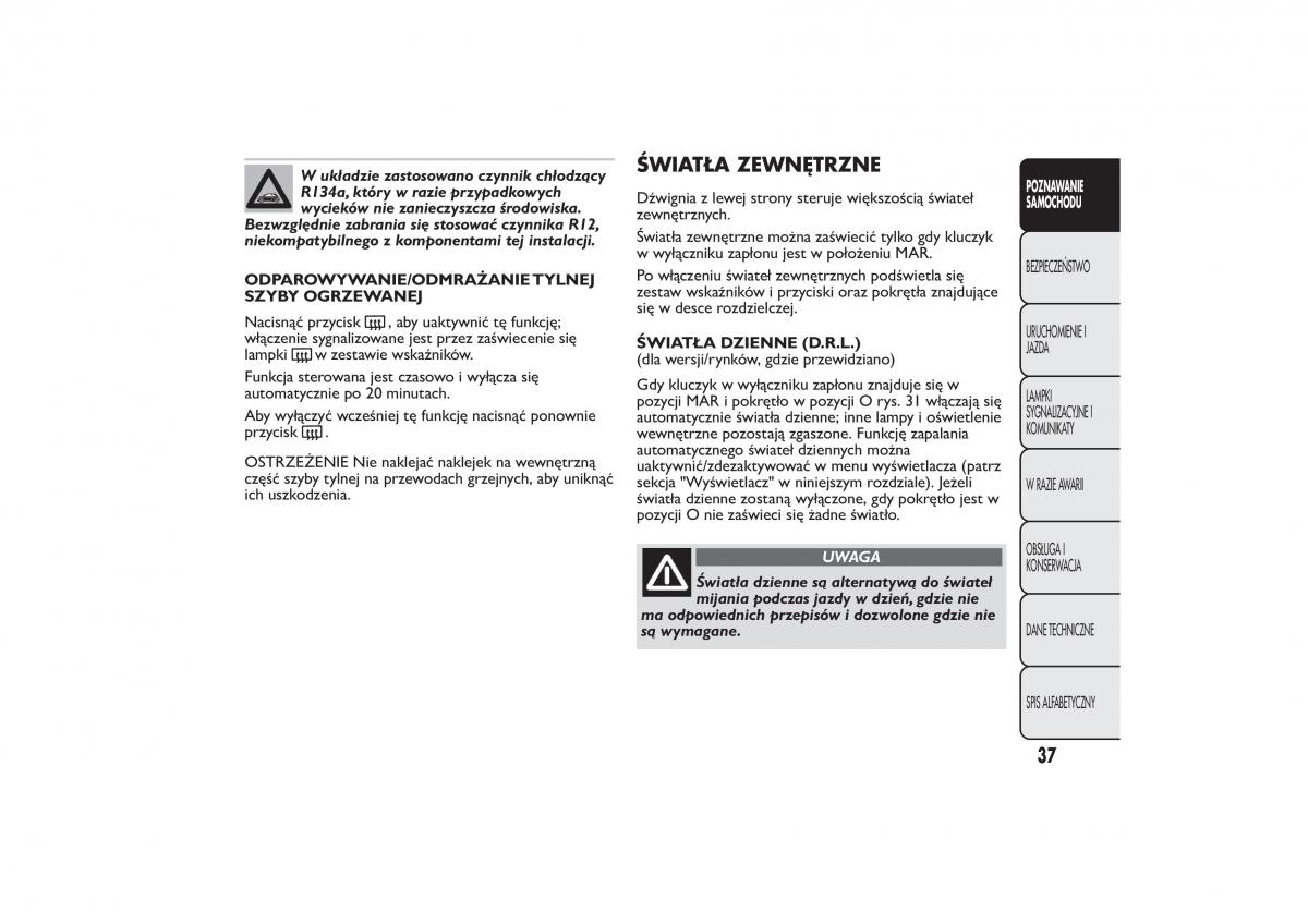 Fiat 500 instrukcja obslugi / page 40