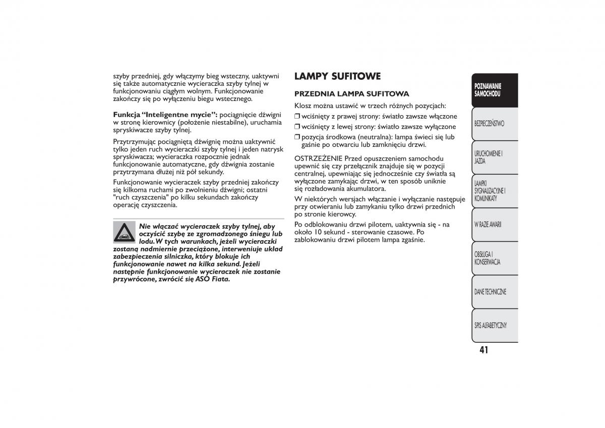 manual  Fiat 500 instrukcja / page 44