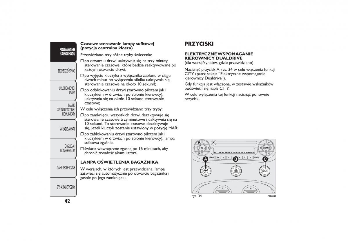 Fiat 500 instrukcja obslugi / page 45