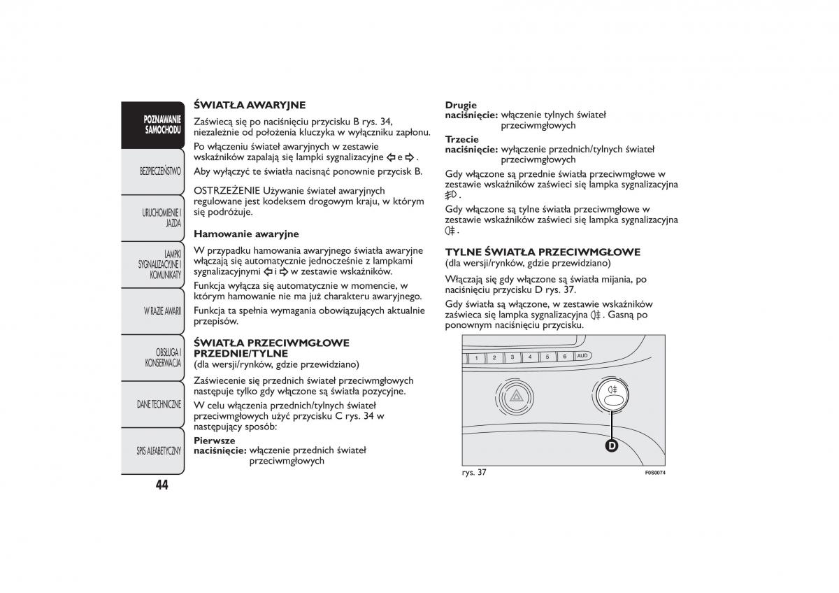 manual  Fiat 500 instrukcja / page 47