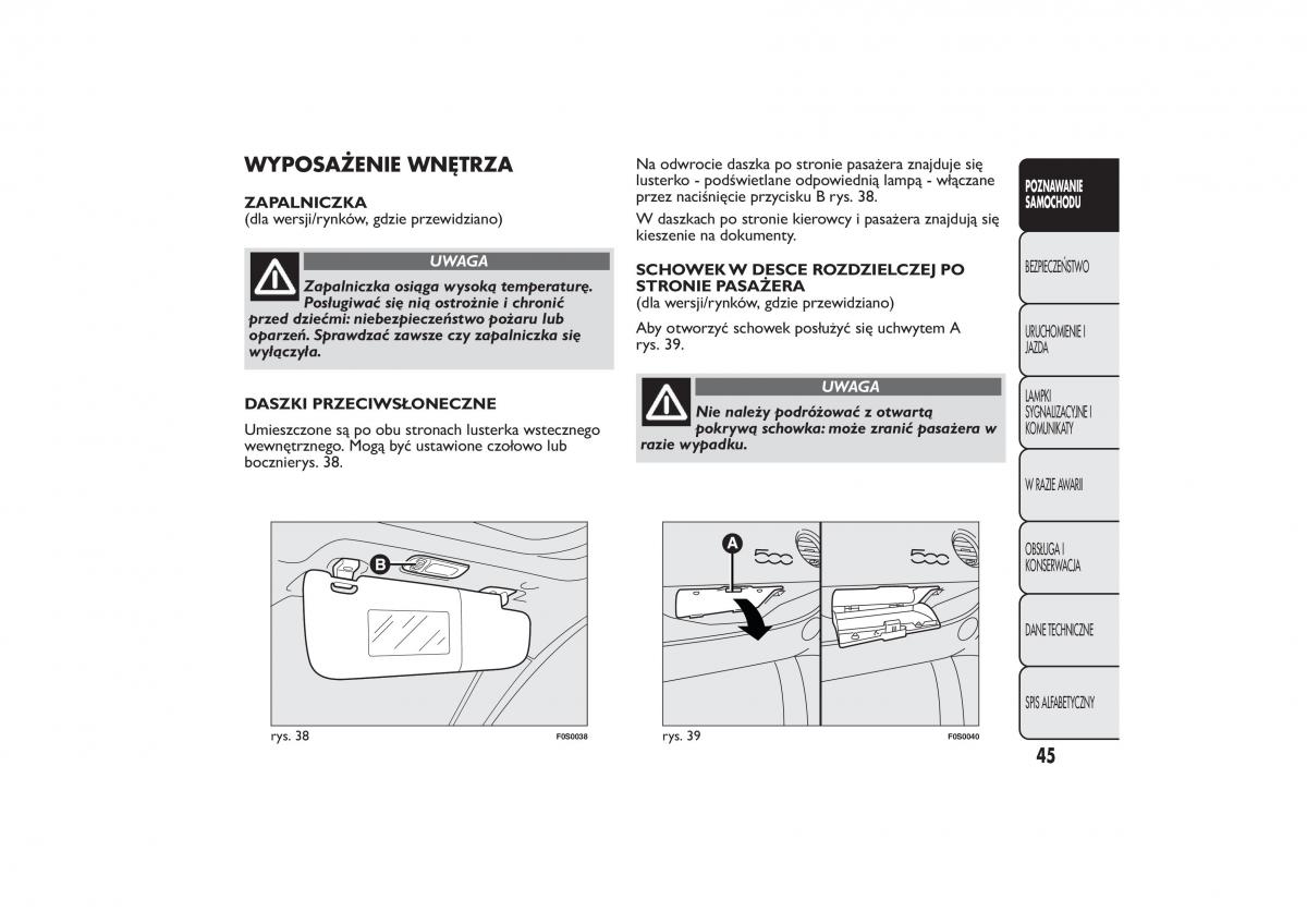 Fiat 500 instrukcja obslugi / page 48