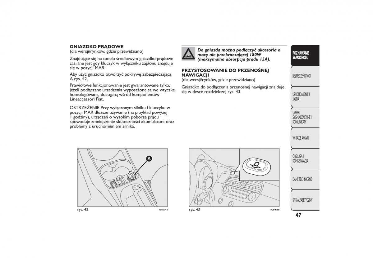 manual  Fiat 500 instrukcja / page 50