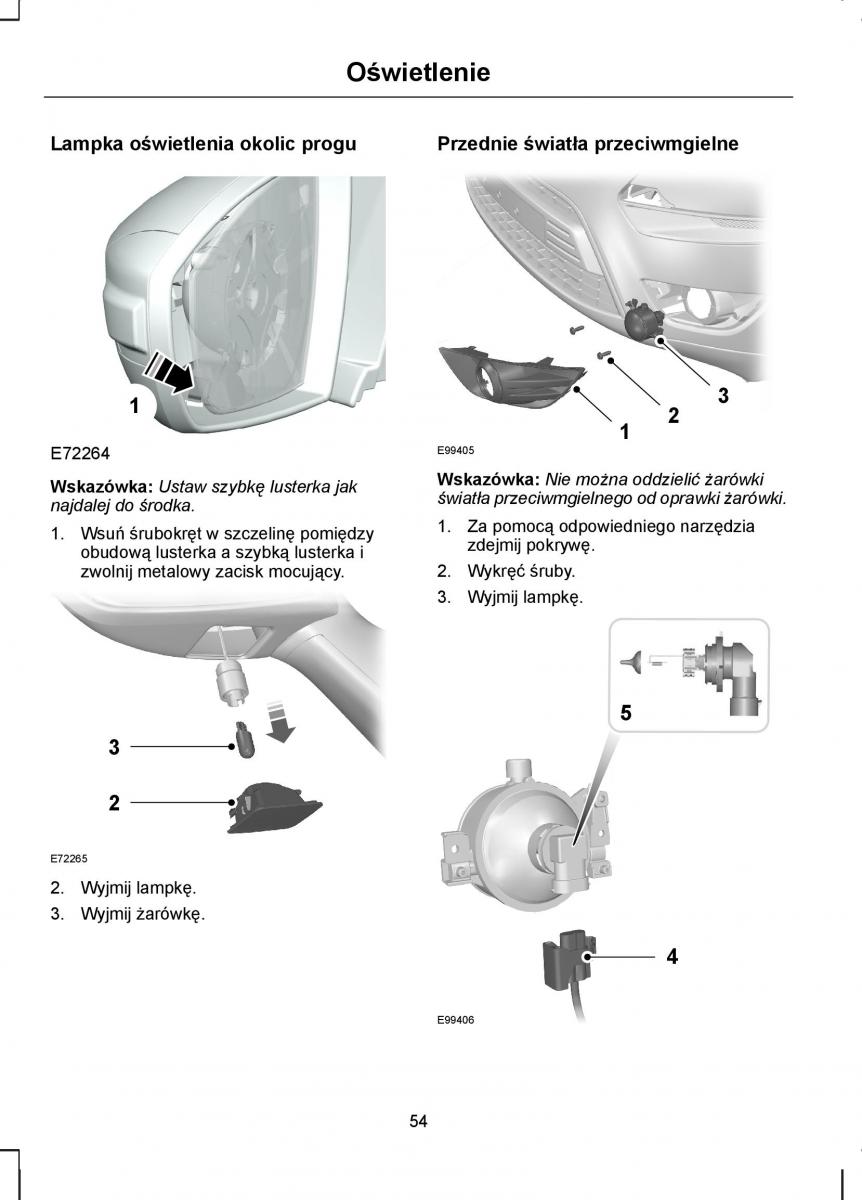 Ford Kuga I 1 instrukcja obslugi / page 56