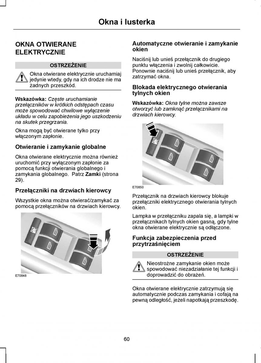 Ford Kuga I 1 instrukcja obslugi / page 62
