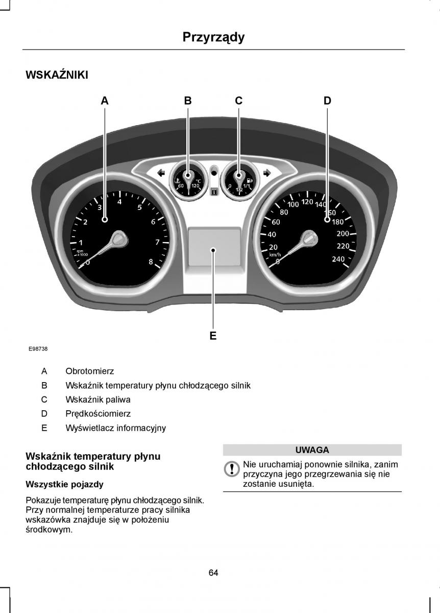 Ford Kuga I 1 instrukcja obslugi / page 66