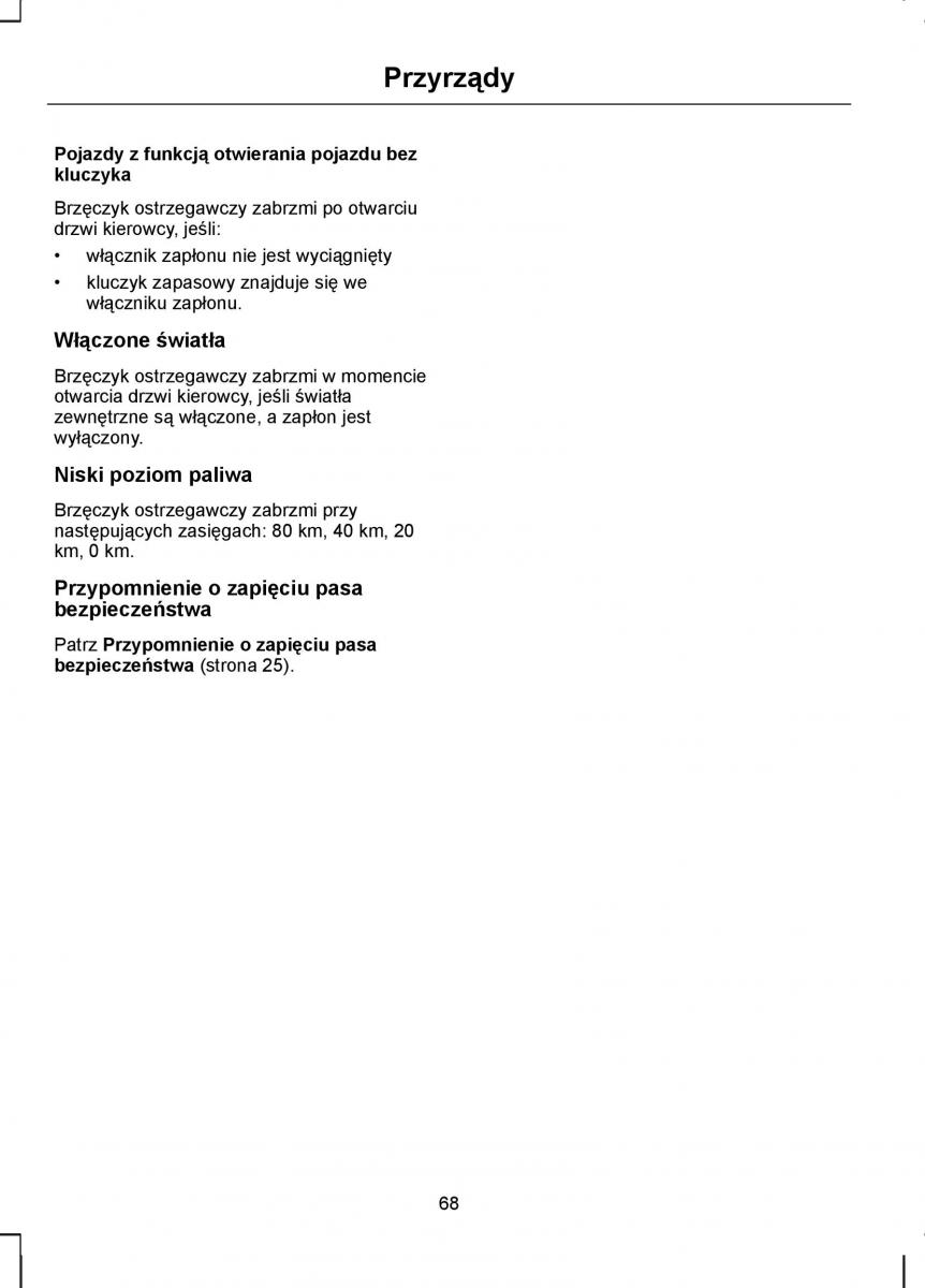 Ford Kuga I 1 instrukcja obslugi / page 70