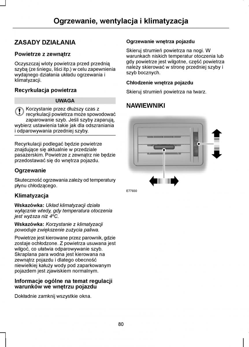 Ford Kuga I 1 instrukcja obslugi / page 82