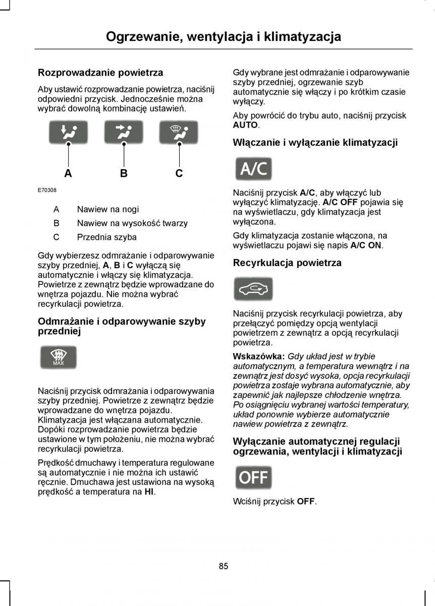 Ford Kuga I 1 instrukcja obslugi / page 87