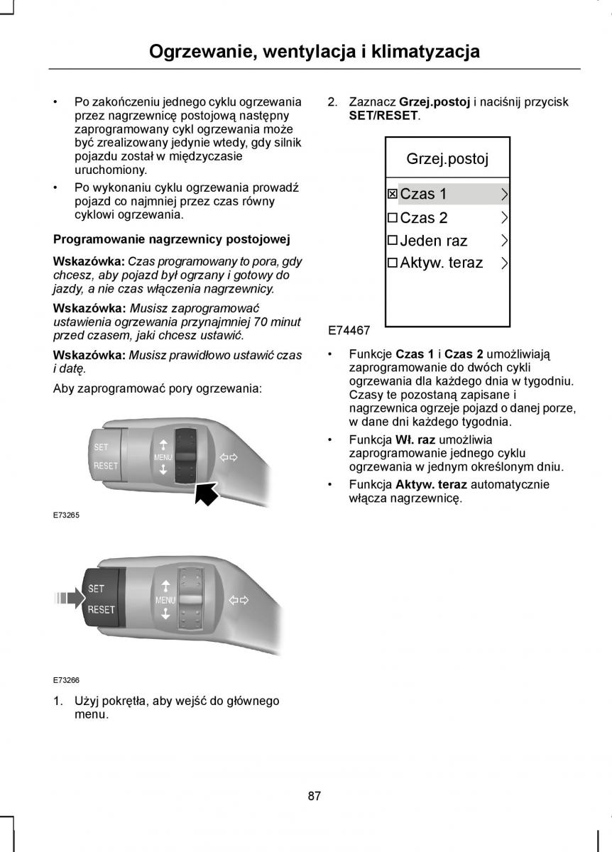 Ford Kuga I 1 instrukcja obslugi / page 89