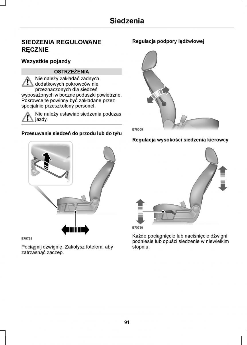 Ford Kuga I 1 instrukcja obslugi / page 93