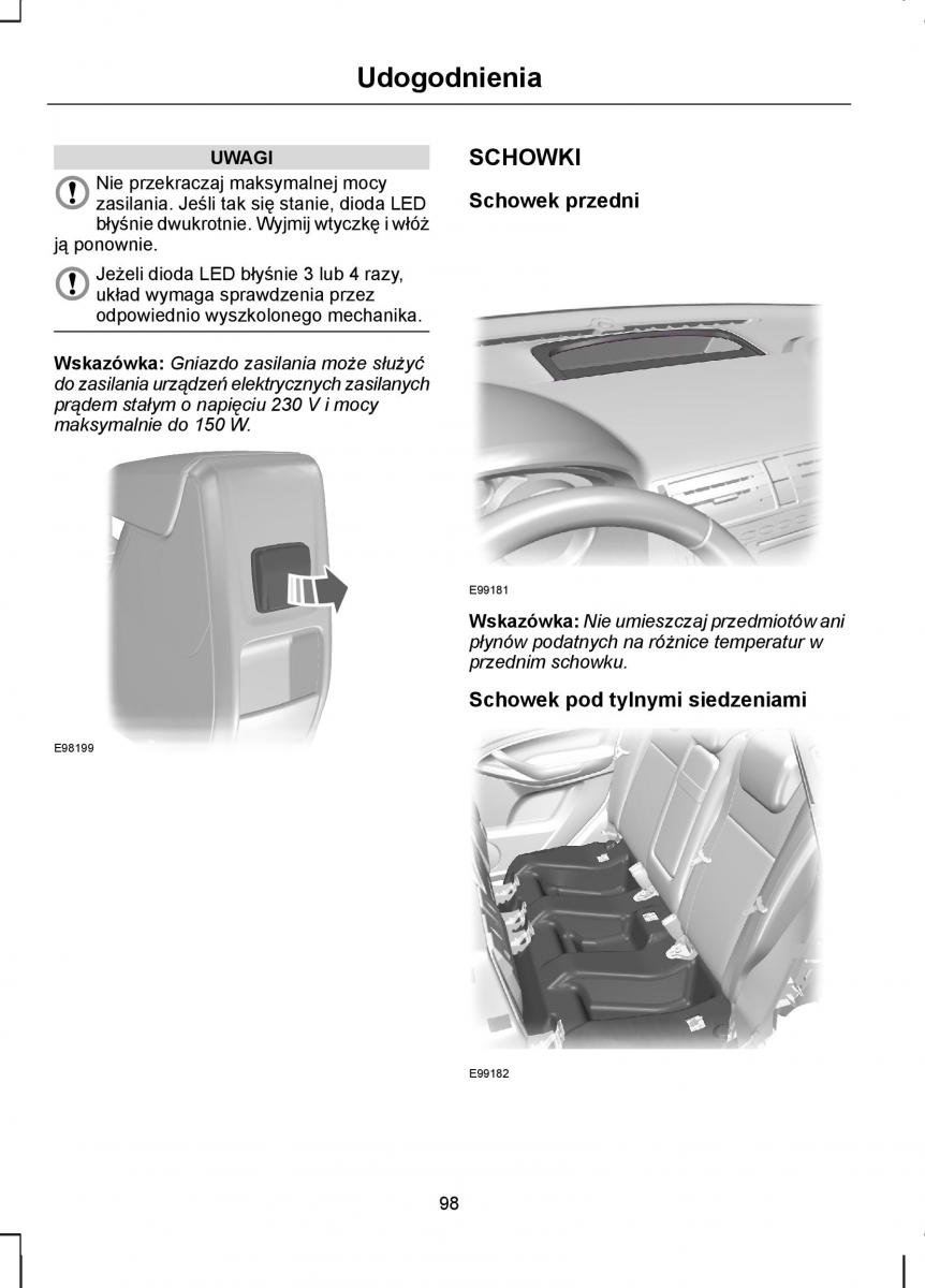 Ford Kuga I 1 instrukcja obslugi / page 100