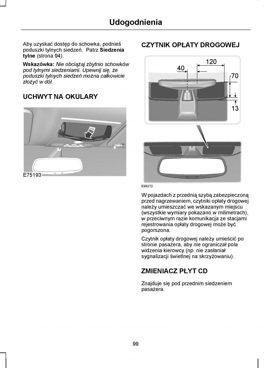 Ford Kuga I 1 instrukcja obslugi / page 101