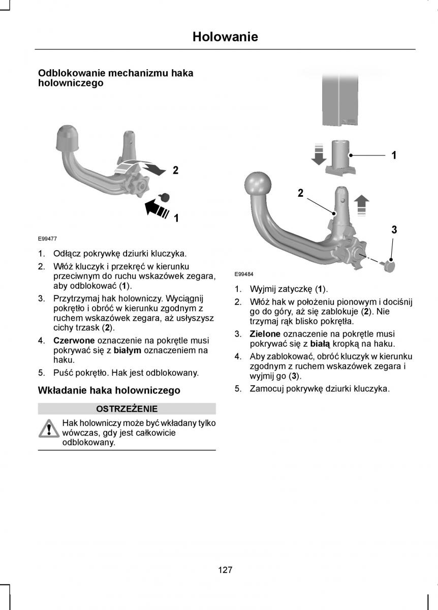 Ford Kuga I 1 instrukcja obslugi / page 129