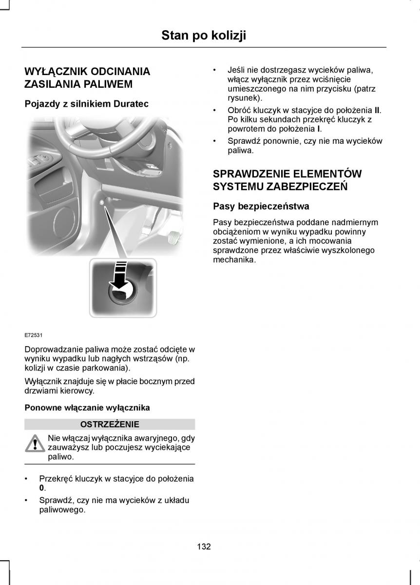 Ford Kuga I 1 instrukcja obslugi / page 134