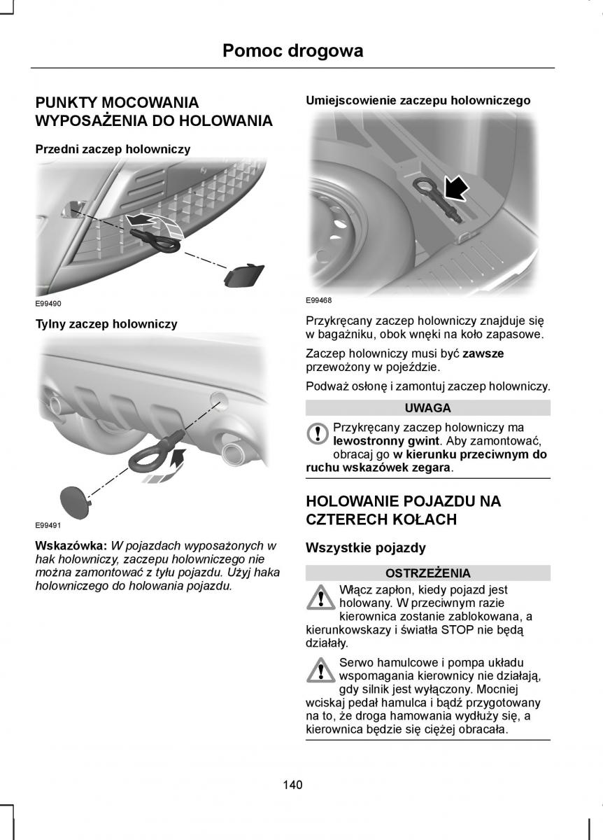 Ford Kuga I 1 instrukcja obslugi / page 142