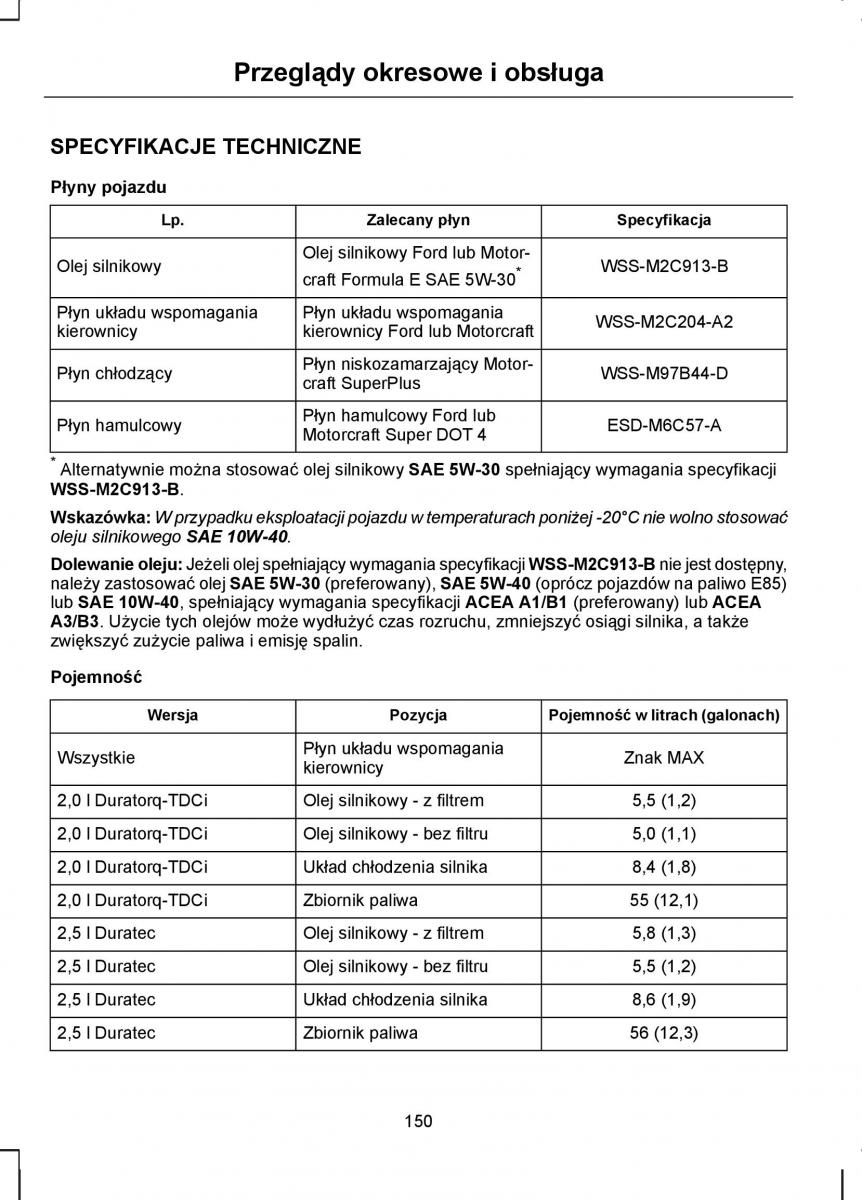 Ford Kuga I 1 instrukcja obslugi / page 152