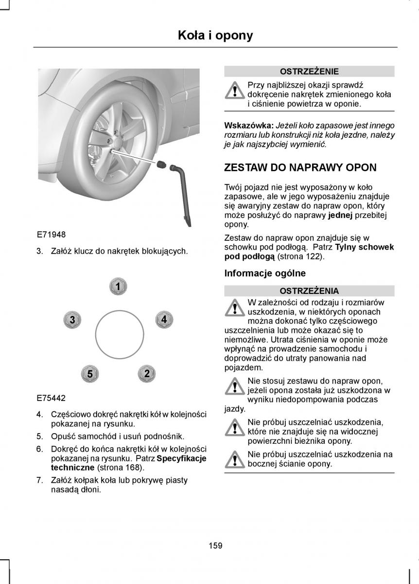 Ford Kuga I 1 instrukcja obslugi / page 161