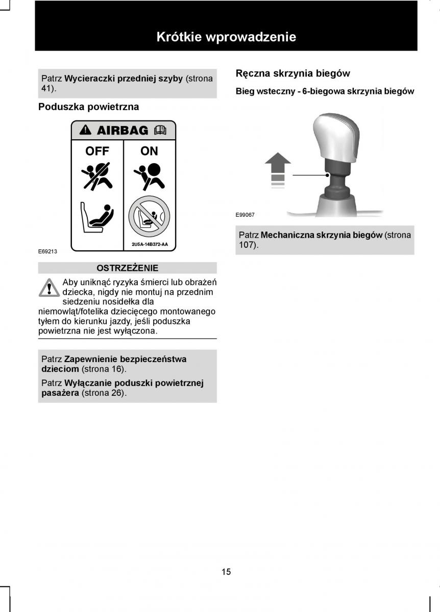 Ford Kuga I 1 instrukcja obslugi / page 17