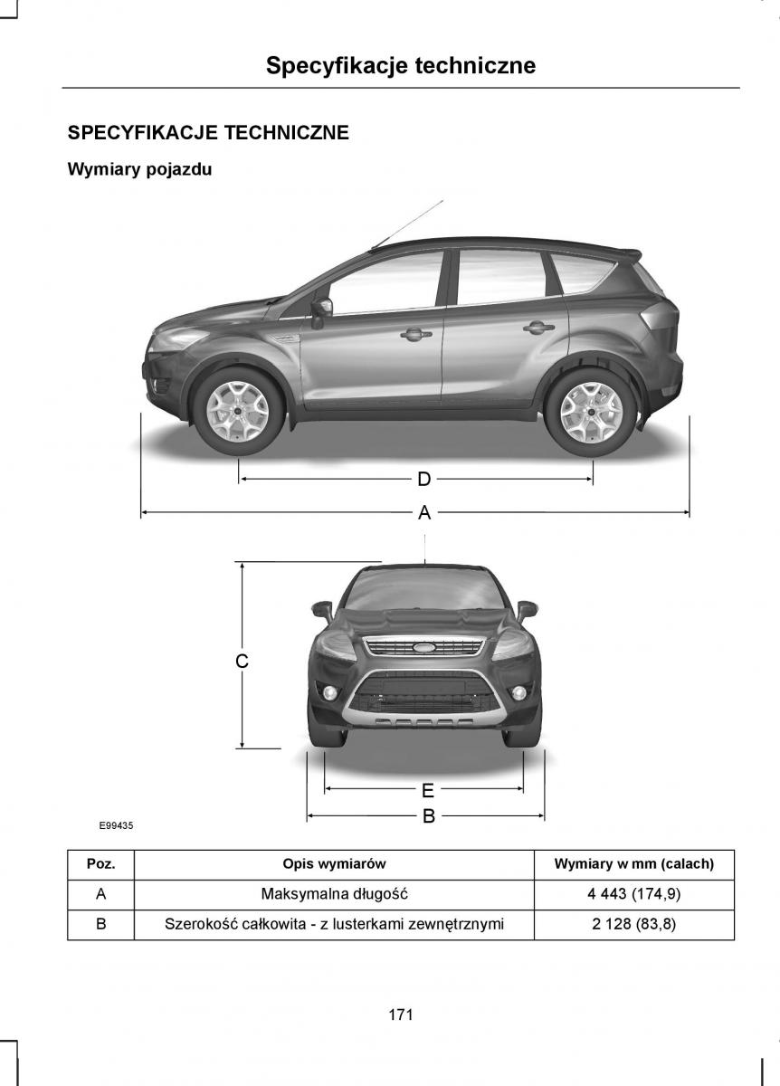 Ford Kuga I 1 instrukcja obslugi / page 173