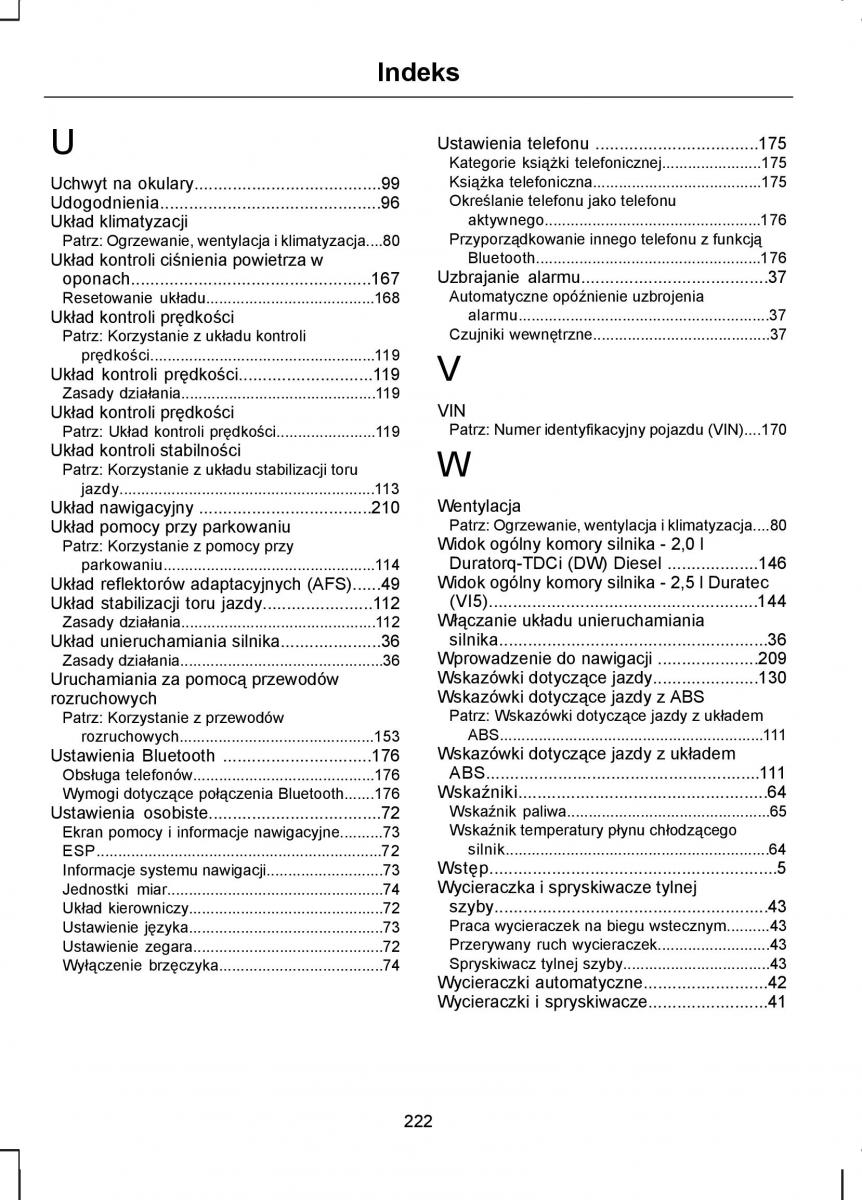 Ford Kuga I 1 instrukcja obslugi / page 224