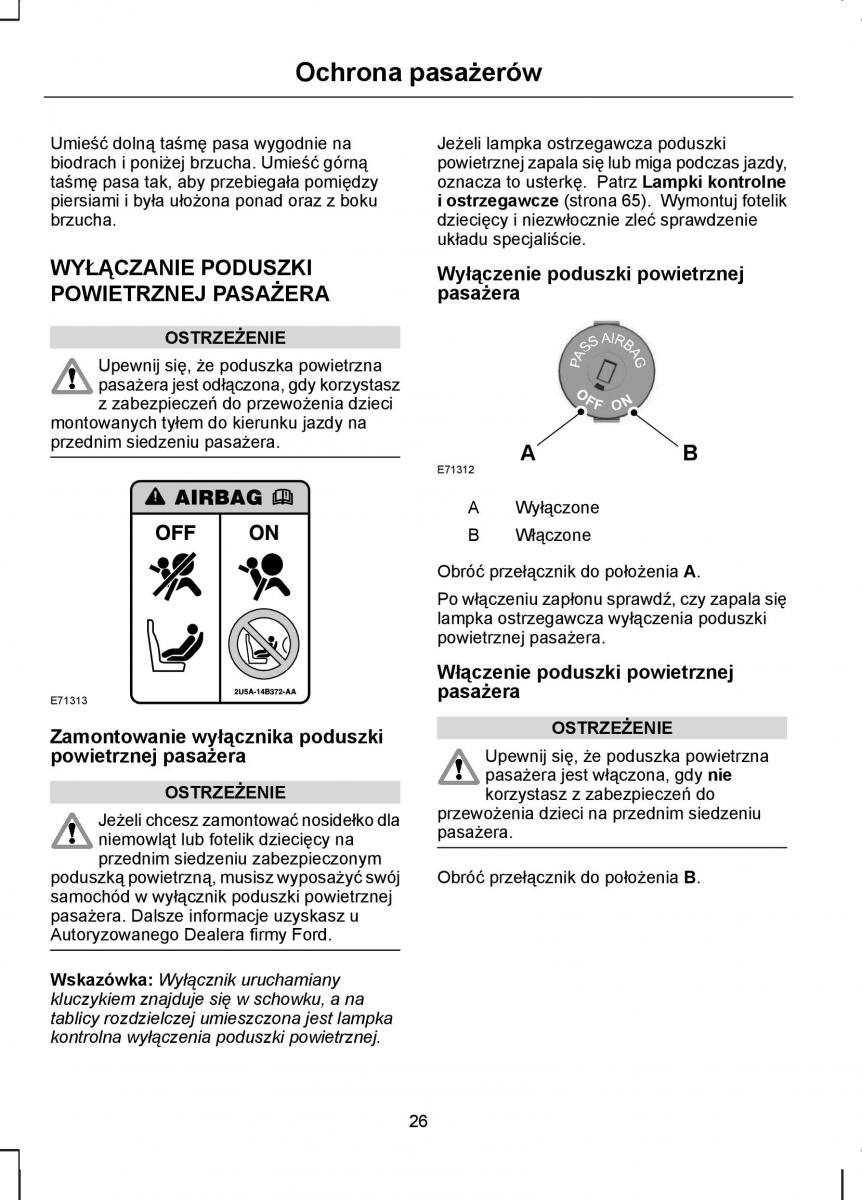 Ford Kuga I 1 instrukcja obslugi / page 28