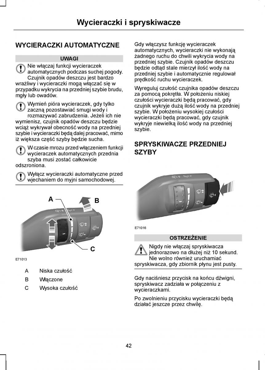 Ford Kuga I 1 instrukcja obslugi / page 44