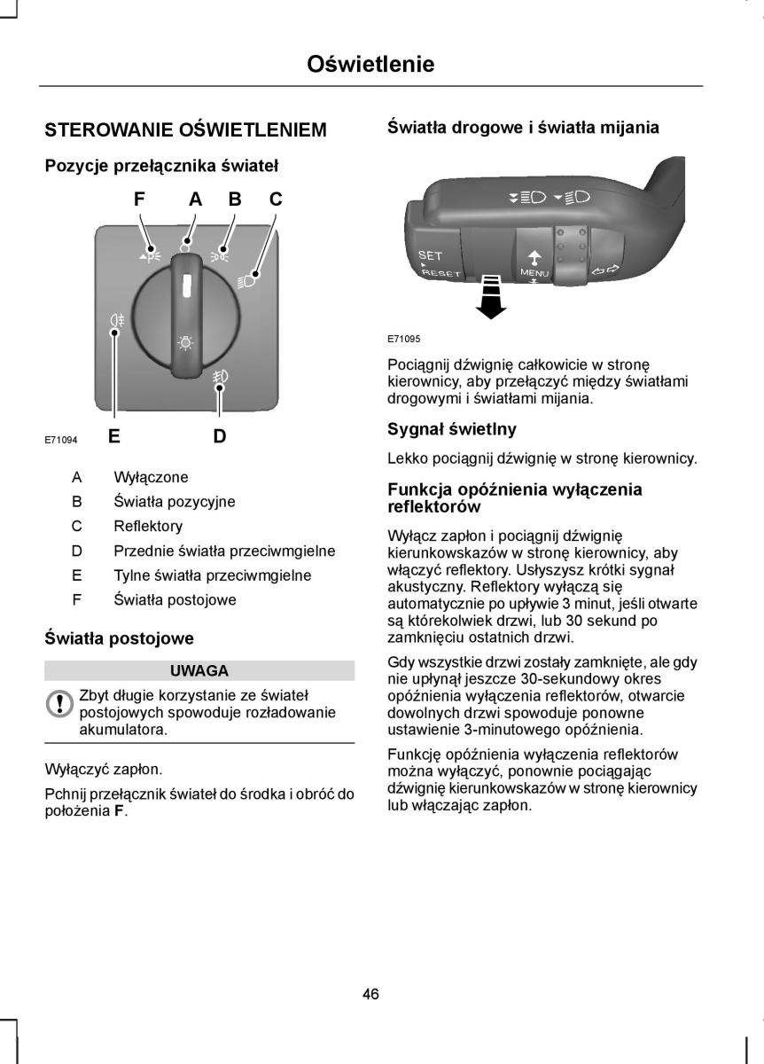 Ford Kuga I 1 instrukcja obslugi / page 48