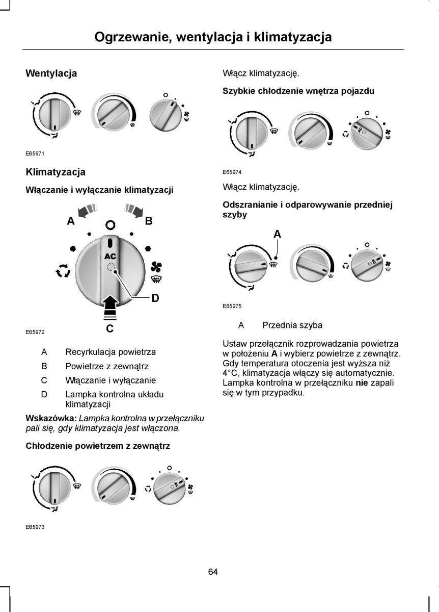 manual  Ford Transit VII 7 instrukcja / page 66