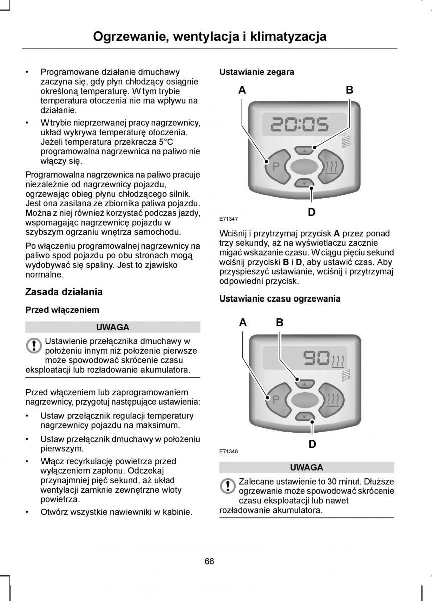 manual  Ford Transit VII 7 instrukcja / page 68