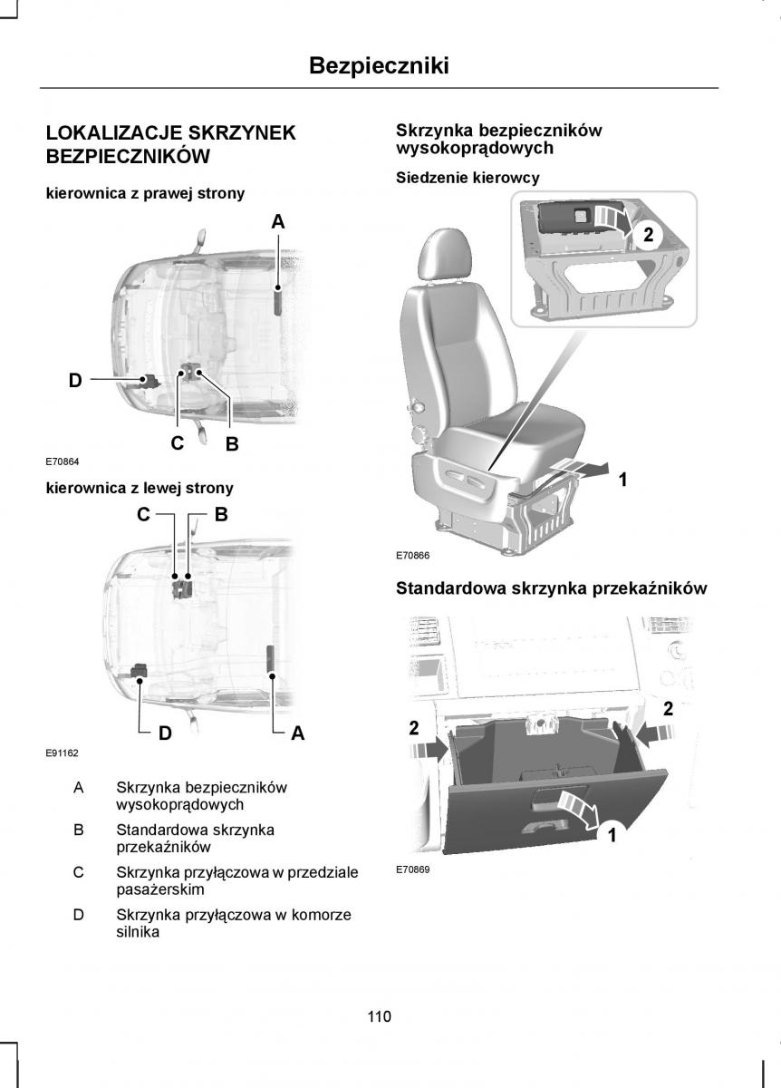 manual  Ford Transit VII 7 instrukcja / page 112