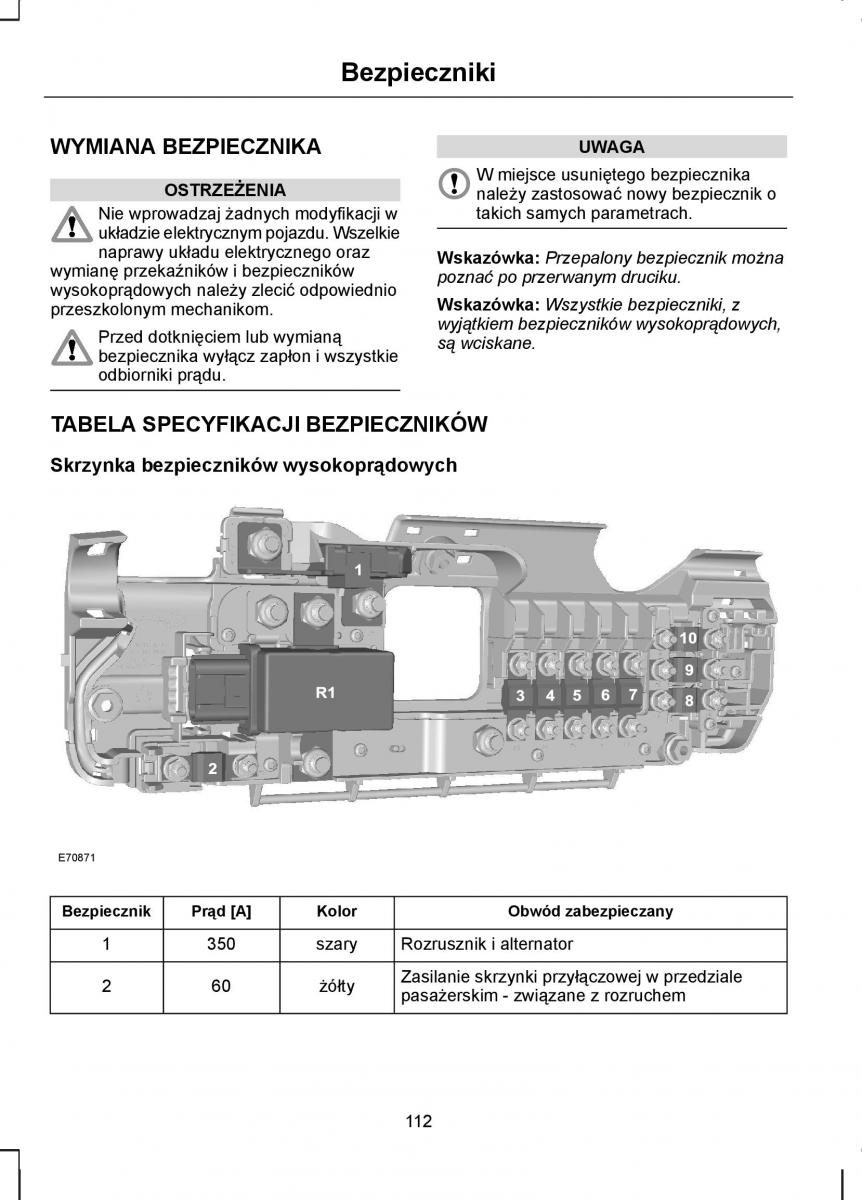 manual  Ford Transit VII 7 instrukcja / page 114