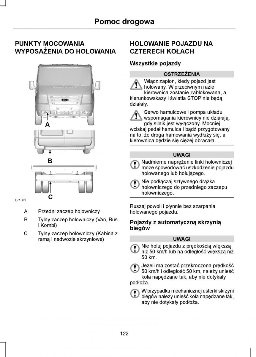 manual  Ford Transit VII 7 instrukcja / page 124