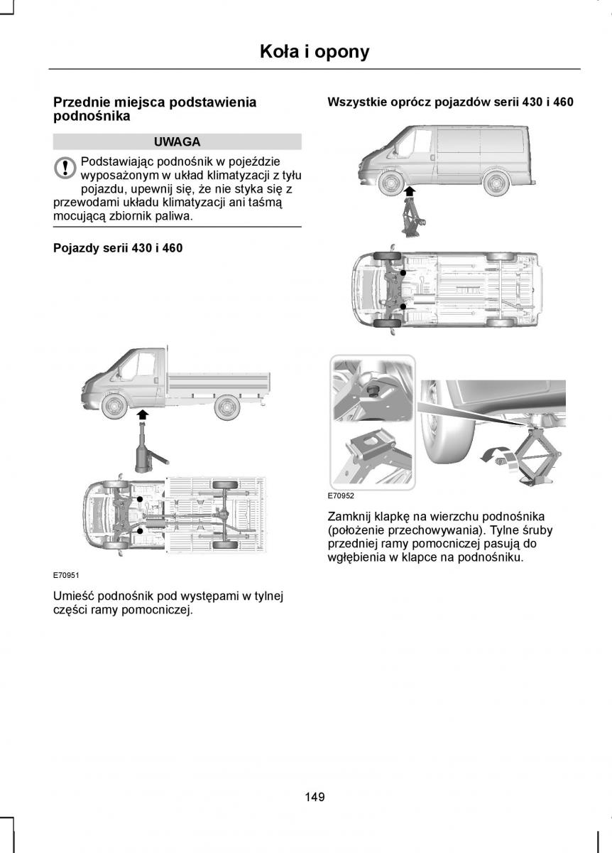 manual  Ford Transit VII 7 instrukcja / page 151